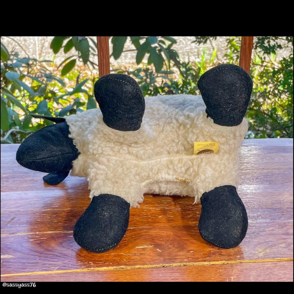 ▪️VTG▪️POSSUM TROT▪️1970's RARE Faux Sherpa & Felt Plush Stuffed Animal Sheep - Picture 7 of 9